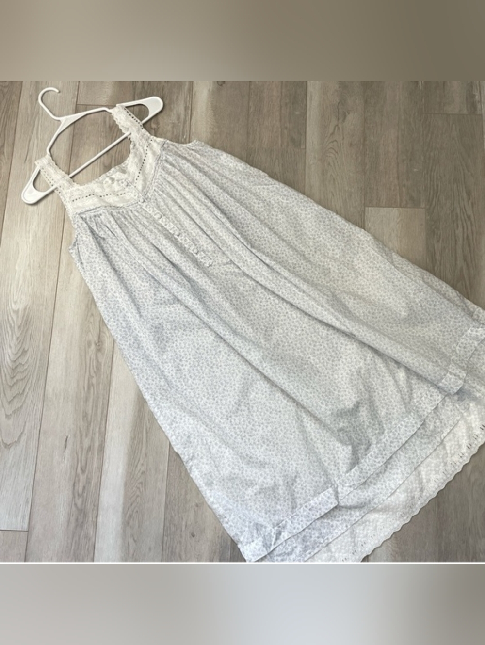 Eileen West Cotton Cottagecore Nightgown Medium Vintage